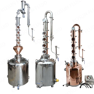Destilador de columna de reflujo de vodka de cobre de 100 litros