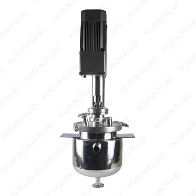 Tanque reactor de laboratorio de acero inoxidable de 3 l con mezclador